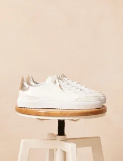 Pied de Biche Sneakers>Alena Blanc & Platinium