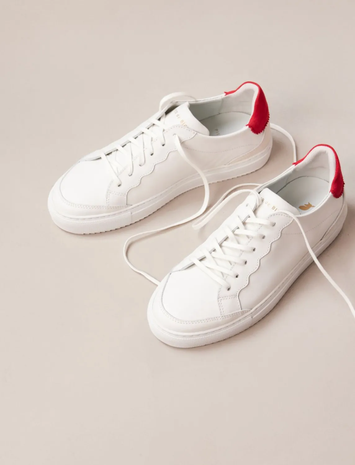 Pied de Biche Sneakers>Alena Blanc & Framboise