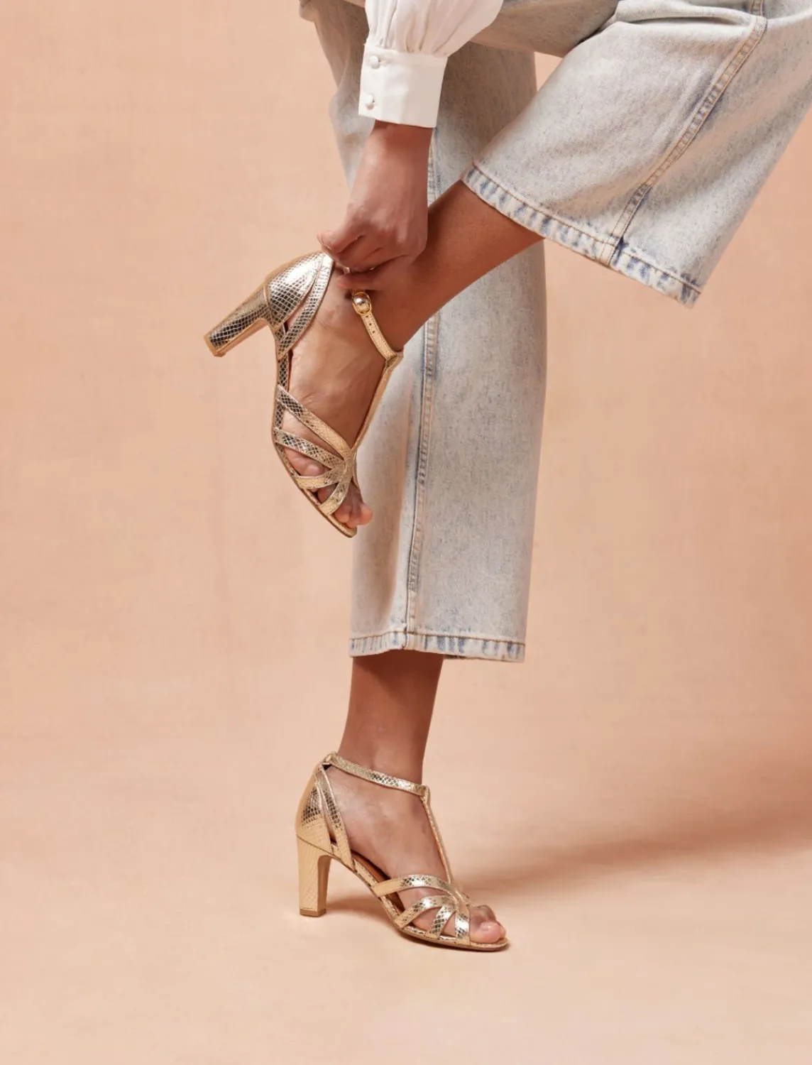 Pied de Biche Sandales>Carmen Platinium