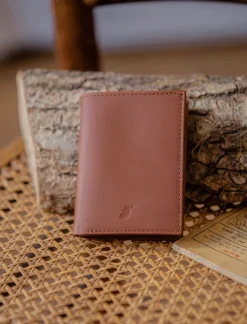 Pied de Biche Maroquinerie>Porte Cartes Livret Cognac