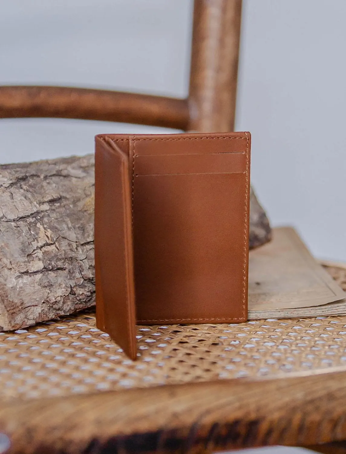 Pied de Biche Maroquinerie>Porte Cartes Livret Cognac